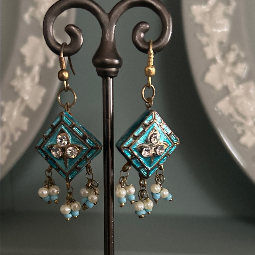 Rajasthan Meenakari Enamel Earrings